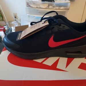 Nike Men's Athletic Shoes - Black with Red Swoosh